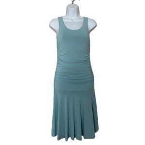 Vintage Robin Piccone Sky Blue Sleeveless Ruched Sides Scoop Neck Dress Small